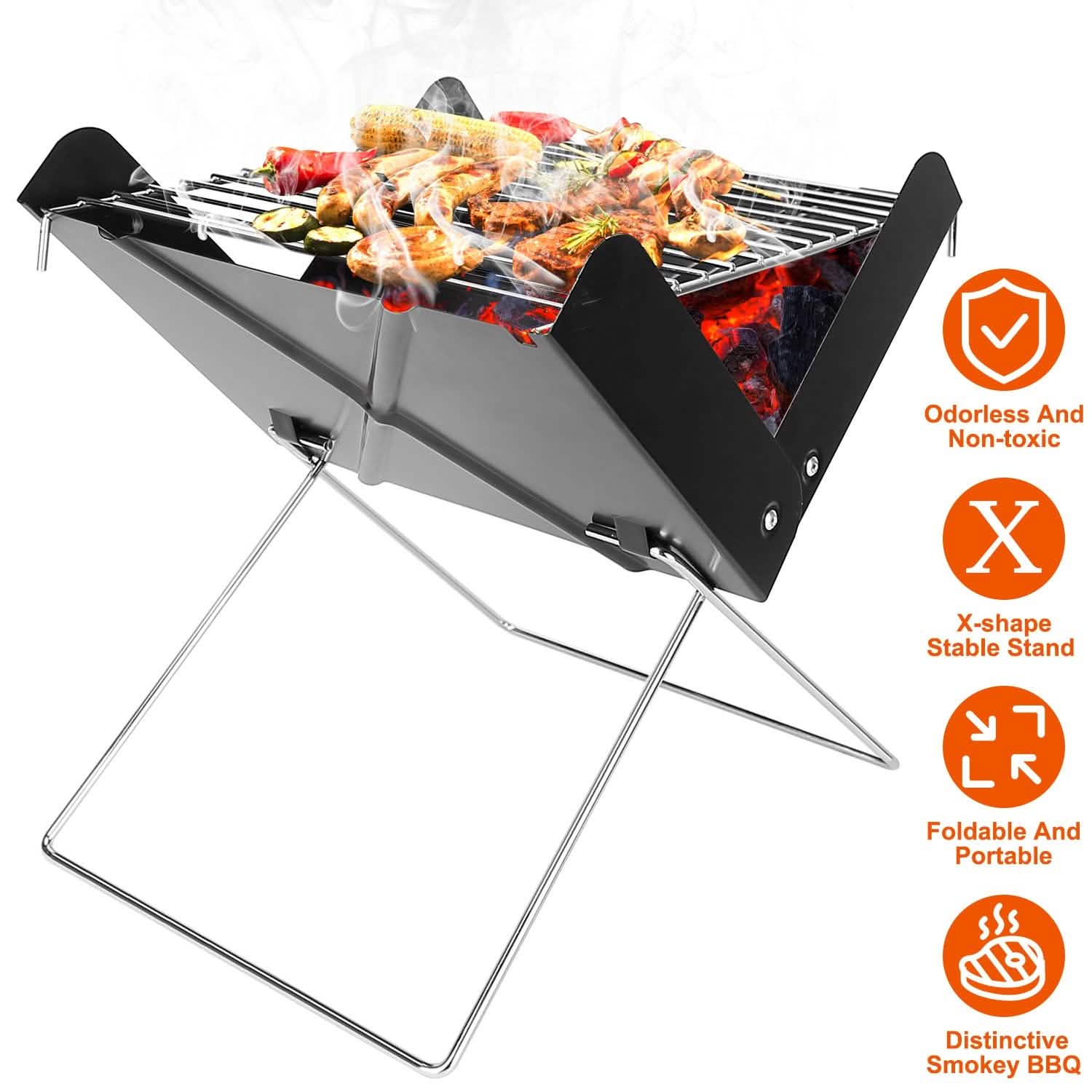 Foldable BBQ Grill Outdoor Recreation - Tophatter Daily Deals