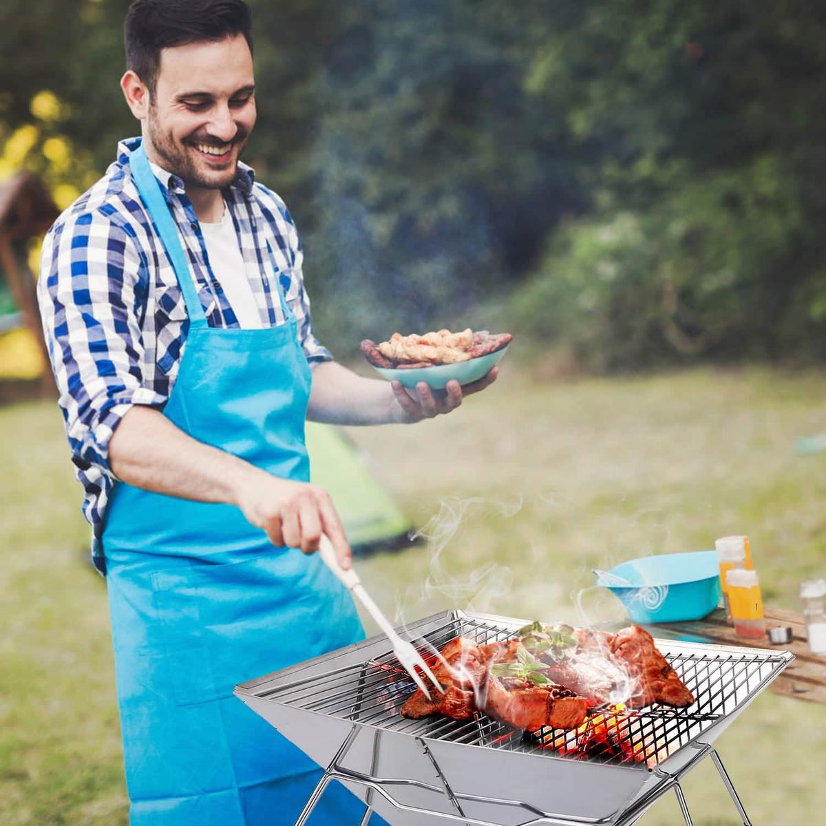 Foldable BBQ Grill Outdoor Recreation - Tophatter Daily Deals