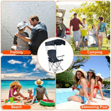 Foldable Beach Canopy Chair Sun Protection with Cup Holder Outdoor Recreation - Tophatter Daily Deals
