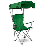 Foldable Beach Canopy Chair Sun Protection with Cup Holder Green Outdoor Recreation - Tophatter Daily Deals