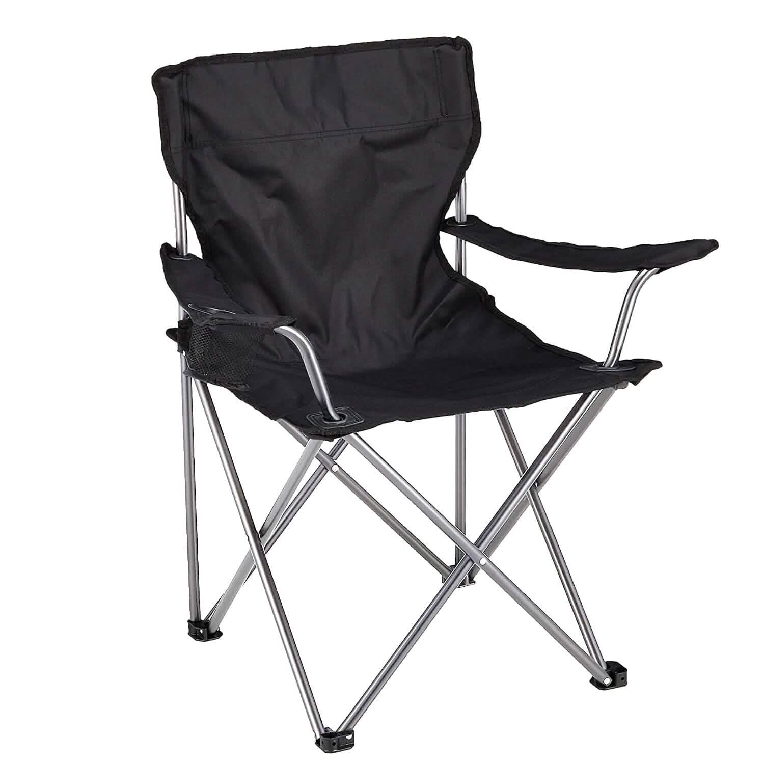 Foldable Beach Chair with Detachable Armrest Adjustable Canopy Stool with Cup Holder Outdoor Recreation - Tophatter Daily Deals
