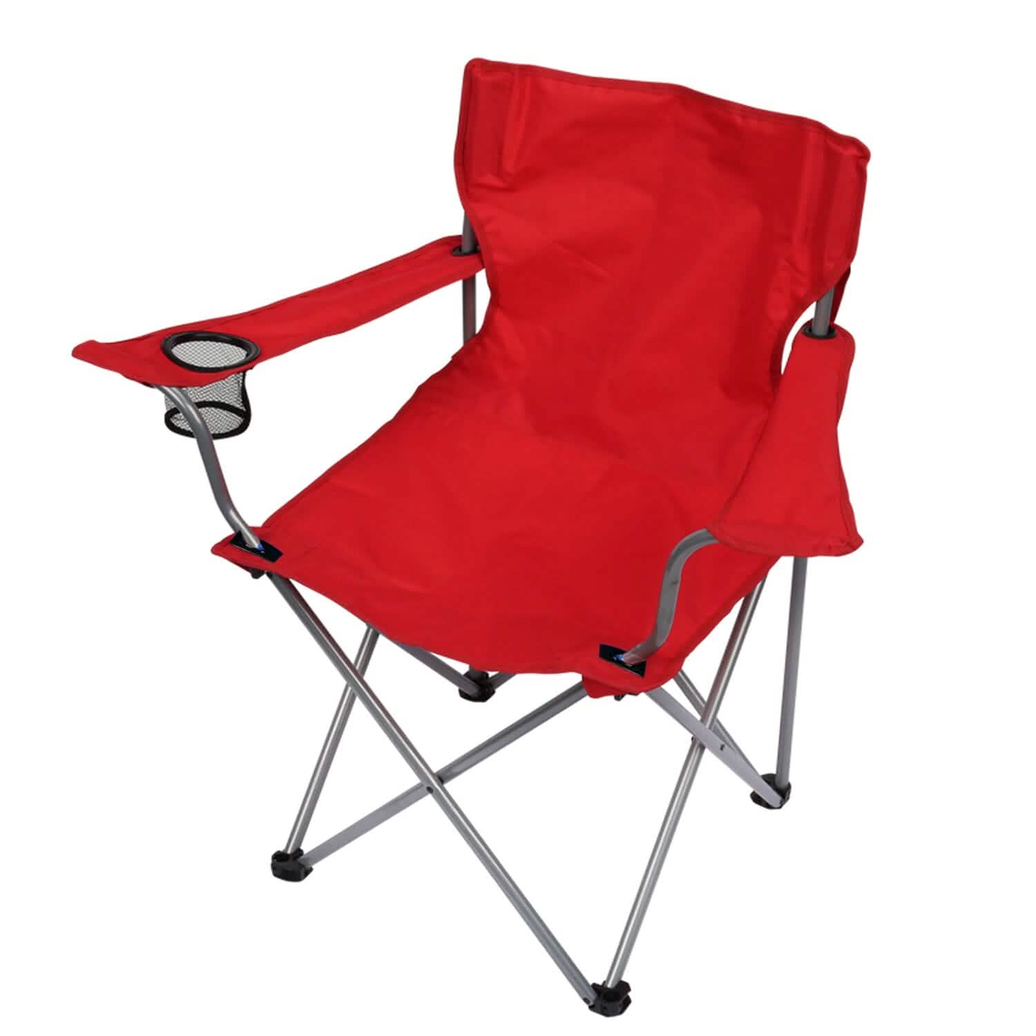 Foldable Beach Chair with Detachable Armrest Adjustable Canopy Stool with Cup Holder Outdoor Recreation - Tophatter Daily Deals