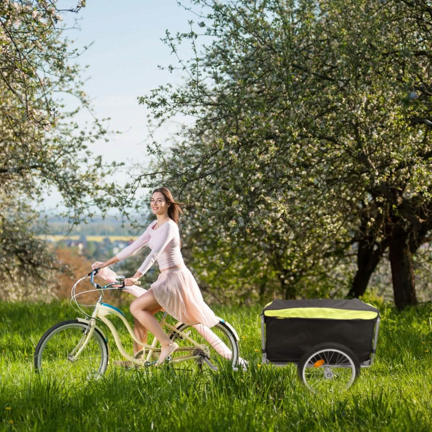 Foldable Bicycle Cargo Wagon Trailer Outdoor Recreation - Tophatter Daily Deals