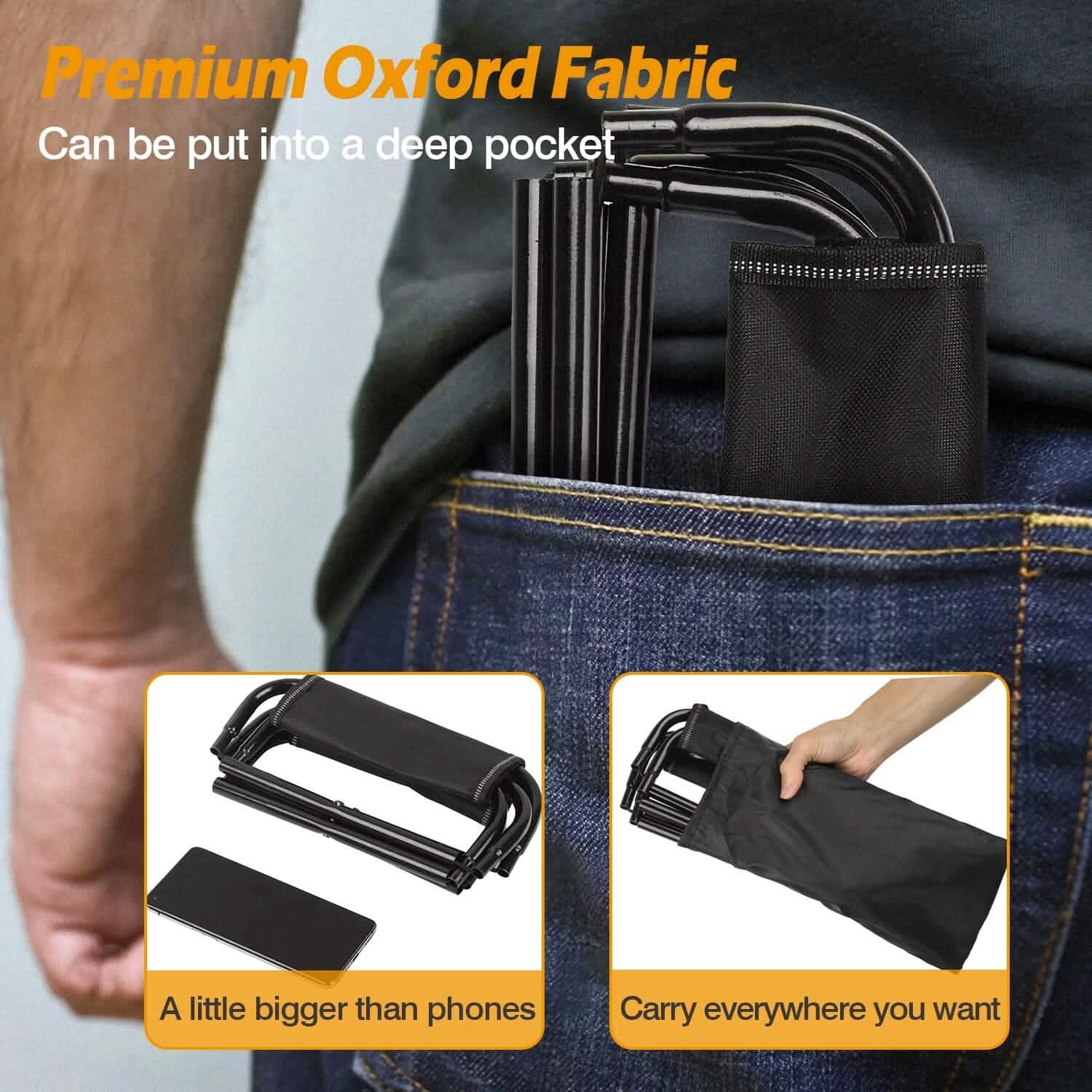 Foldable Camping Stool Portable Travel Chair Outdoor Recreation - Tophatter Daily Deals