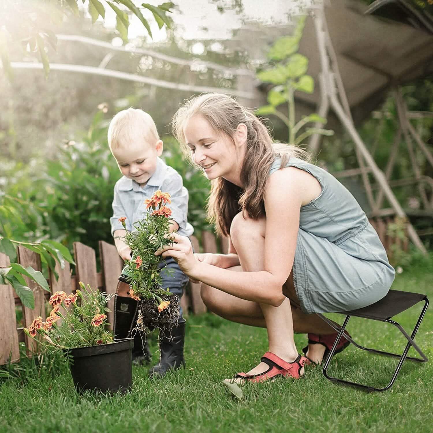 Foldable Camping Stool Portable Travel Chair Outdoor Recreation - Tophatter Daily Deals