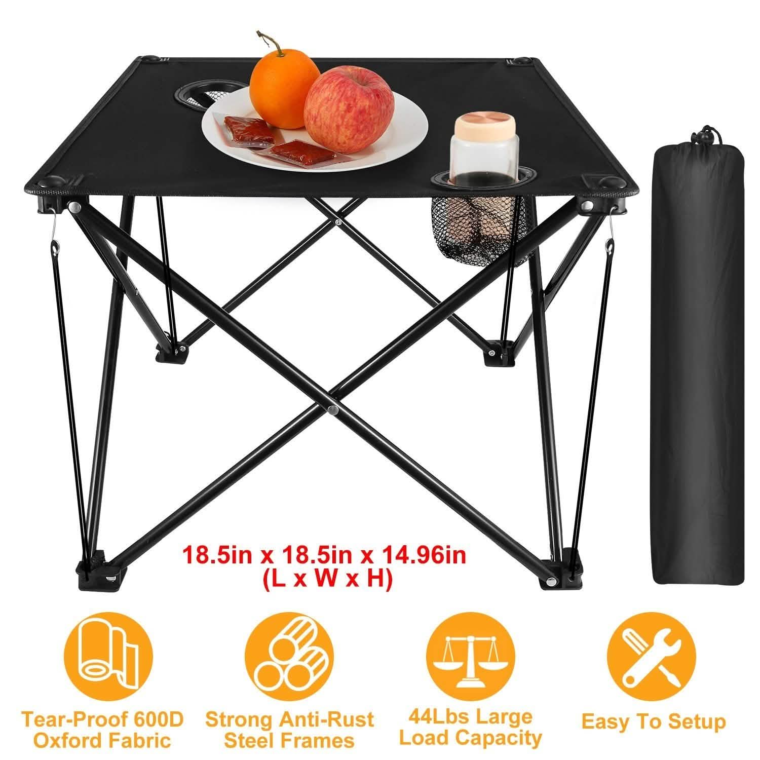 Foldable Camping Table Portable Travel Desk Outdoor Recreation - Tophatter Daily Deals