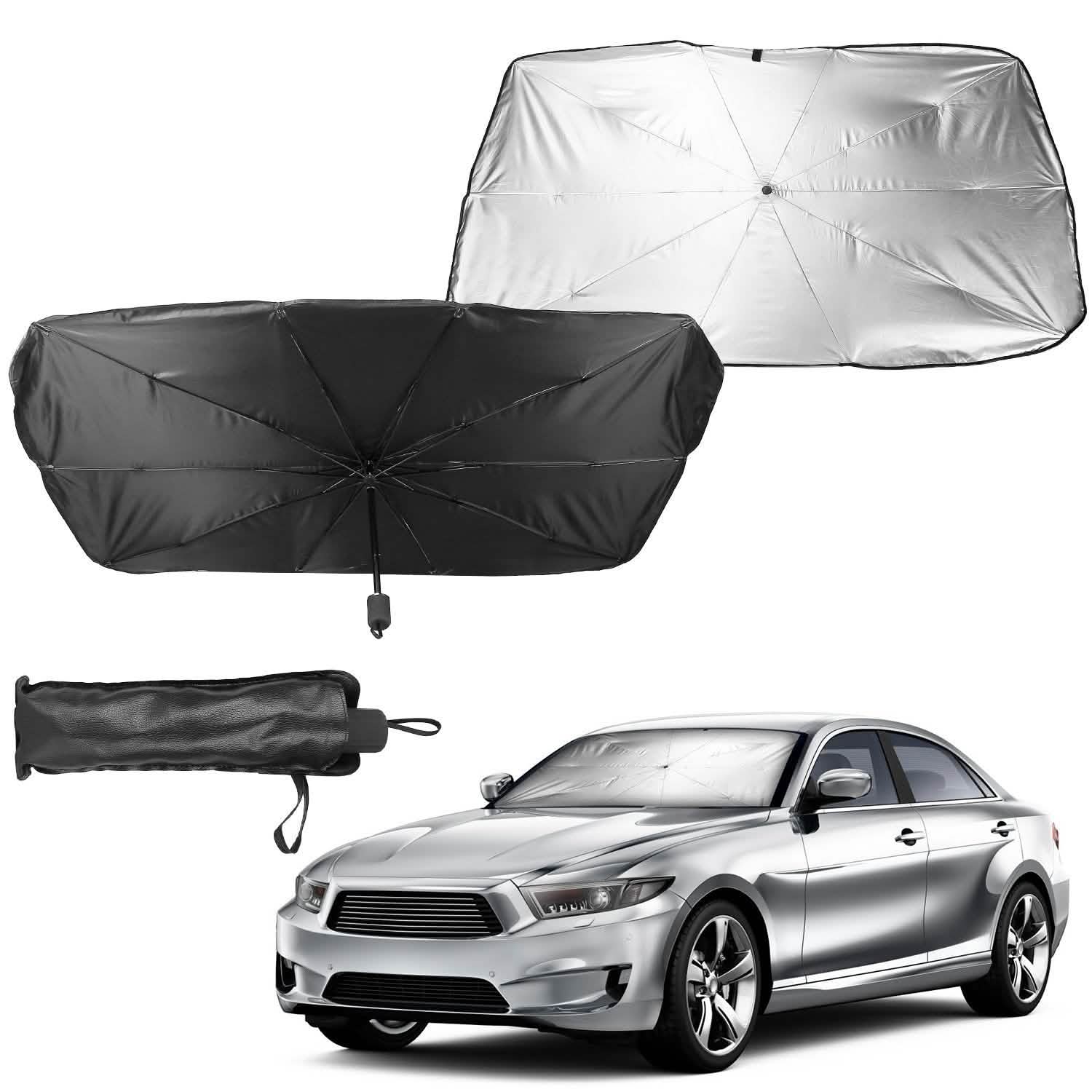 Foldable Car Sunshield Umbrella Automotive - Tophatter Daily Deals