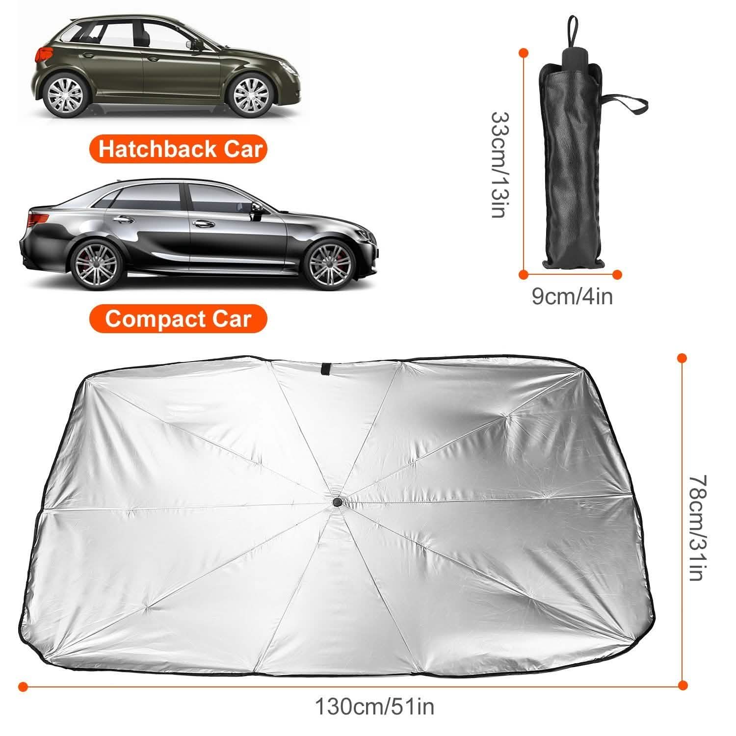 Foldable Car Sunshield Umbrella Automotive - Tophatter Daily Deals