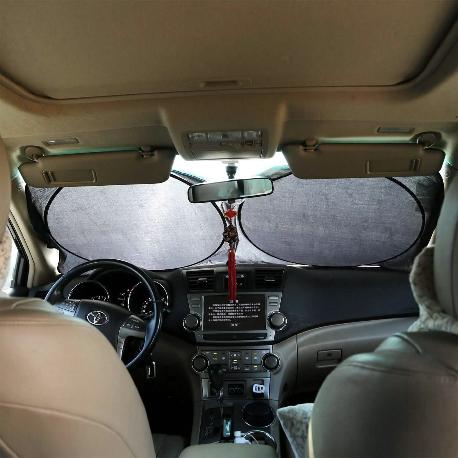 Foldable Car Windshield Visor Sunshade Automotive - Tophatter Daily Deals