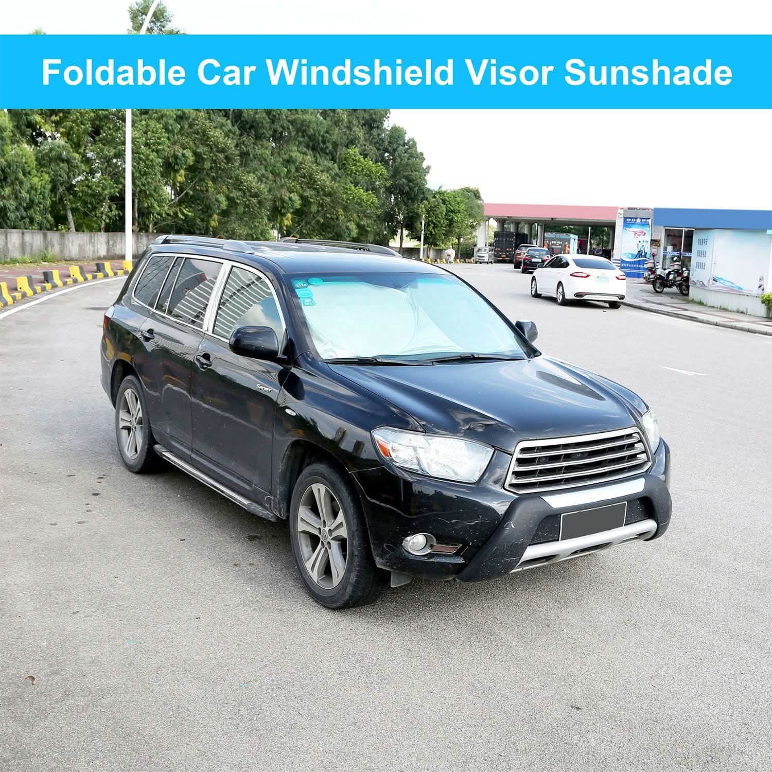 Foldable Car Windshield Visor Sunshade Automotive - Tophatter Daily Deals