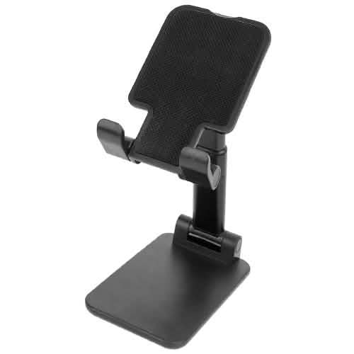 Foldable Desktop Phone Stand Angle Height Adjustable Holder Black Mobile Accessories - Tophatter Daily Deals