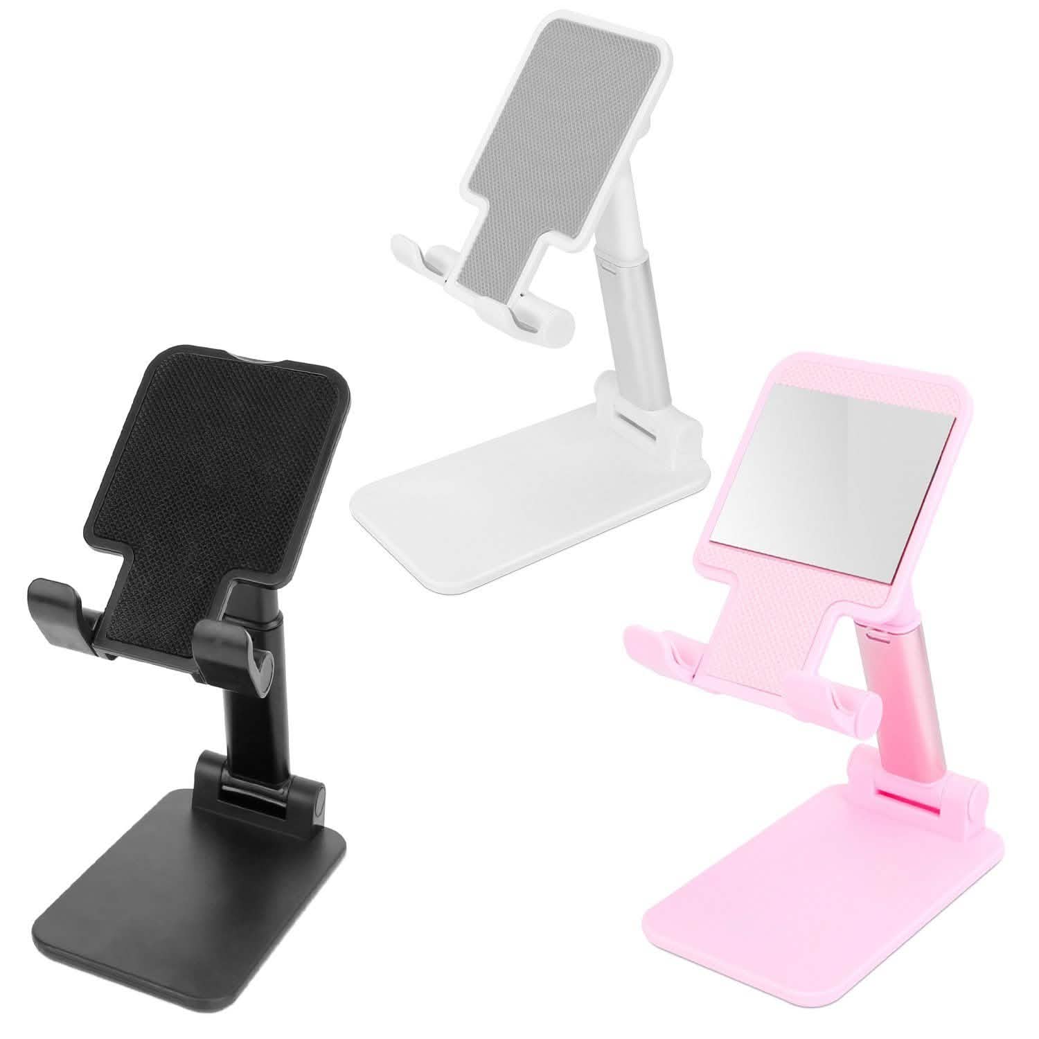 Foldable Desktop Phone Stand Angle Height Adjustable Holder Mobile Accessories - Tophatter Daily Deals