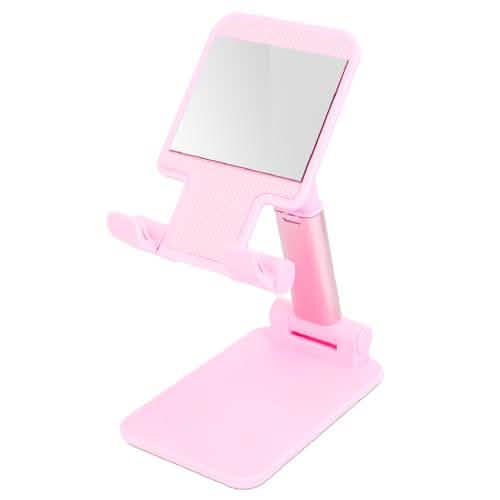 Foldable Desktop Phone Stand Angle Height Adjustable Holder Pink Mobile Accessories - Tophatter Daily Deals