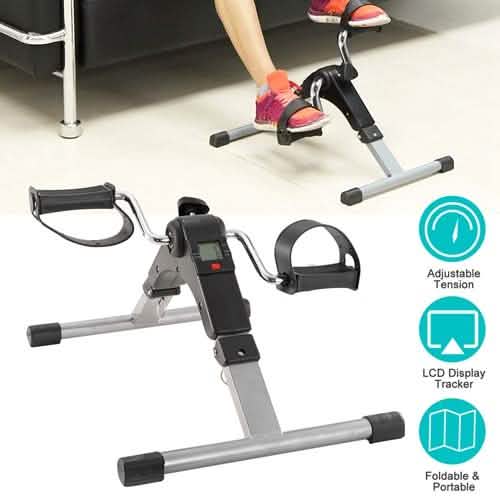 Foldable Exercise Bike Pedal Fitness Fitness & Exercise - Tophatter Daily Deals