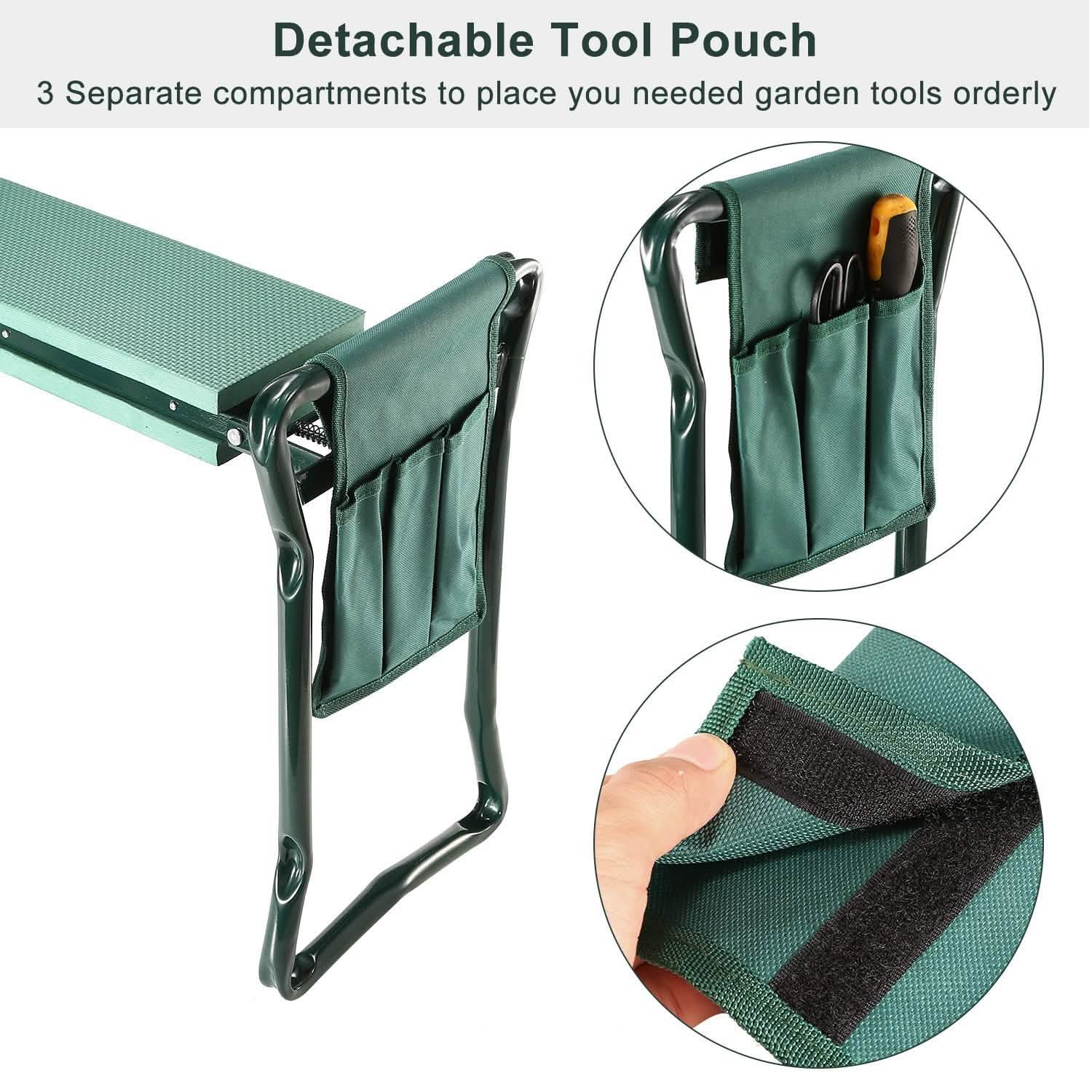 Foldable Garden Kneeler Seat with Kneeling Soft Cushion Pad Garden & Patio - Tophatter Daily Deals
