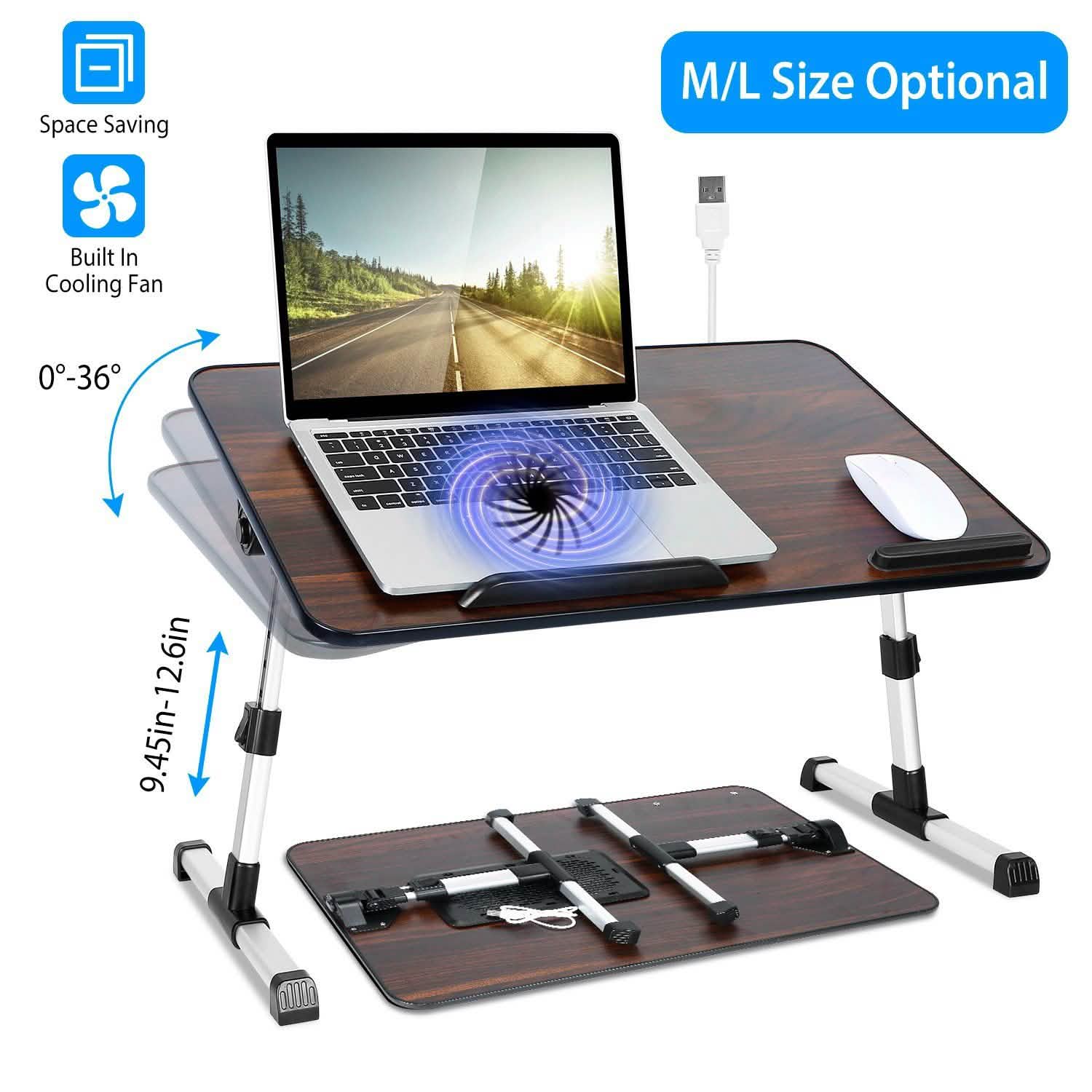 Foldable Laptop Stand Desk Height Computer Accessories - Tophatter Daily Deals