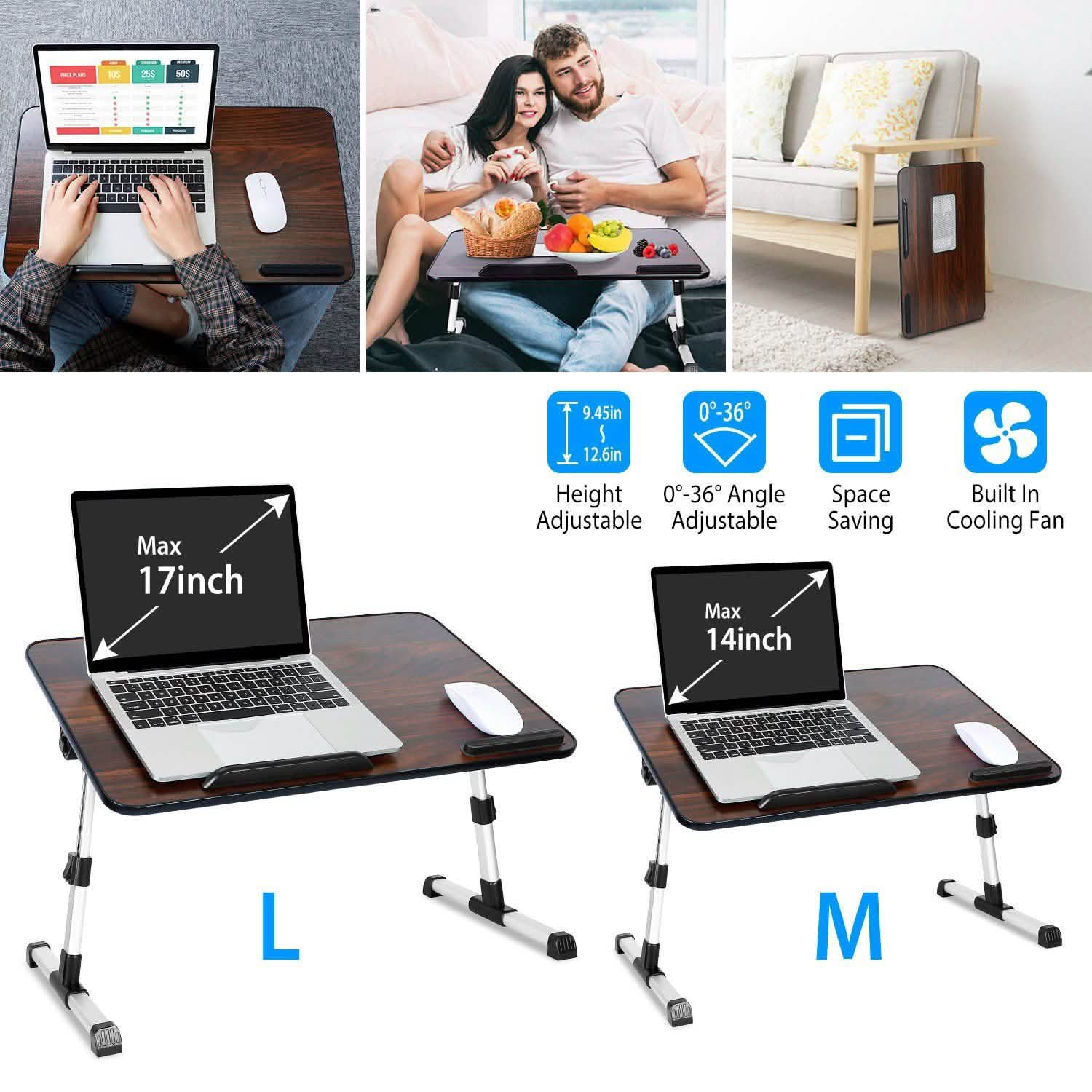 Foldable Laptop Stand Desk Height Computer Accessories - Tophatter Daily Deals