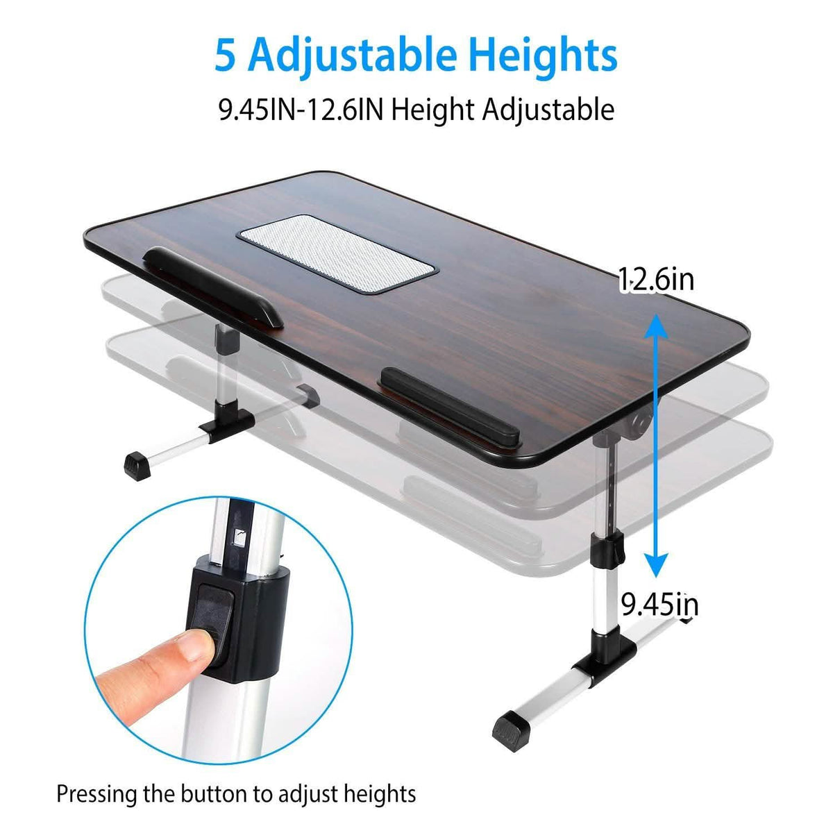 Foldable Laptop Stand Desk Height Computer Accessories - Tophatter Daily Deals
