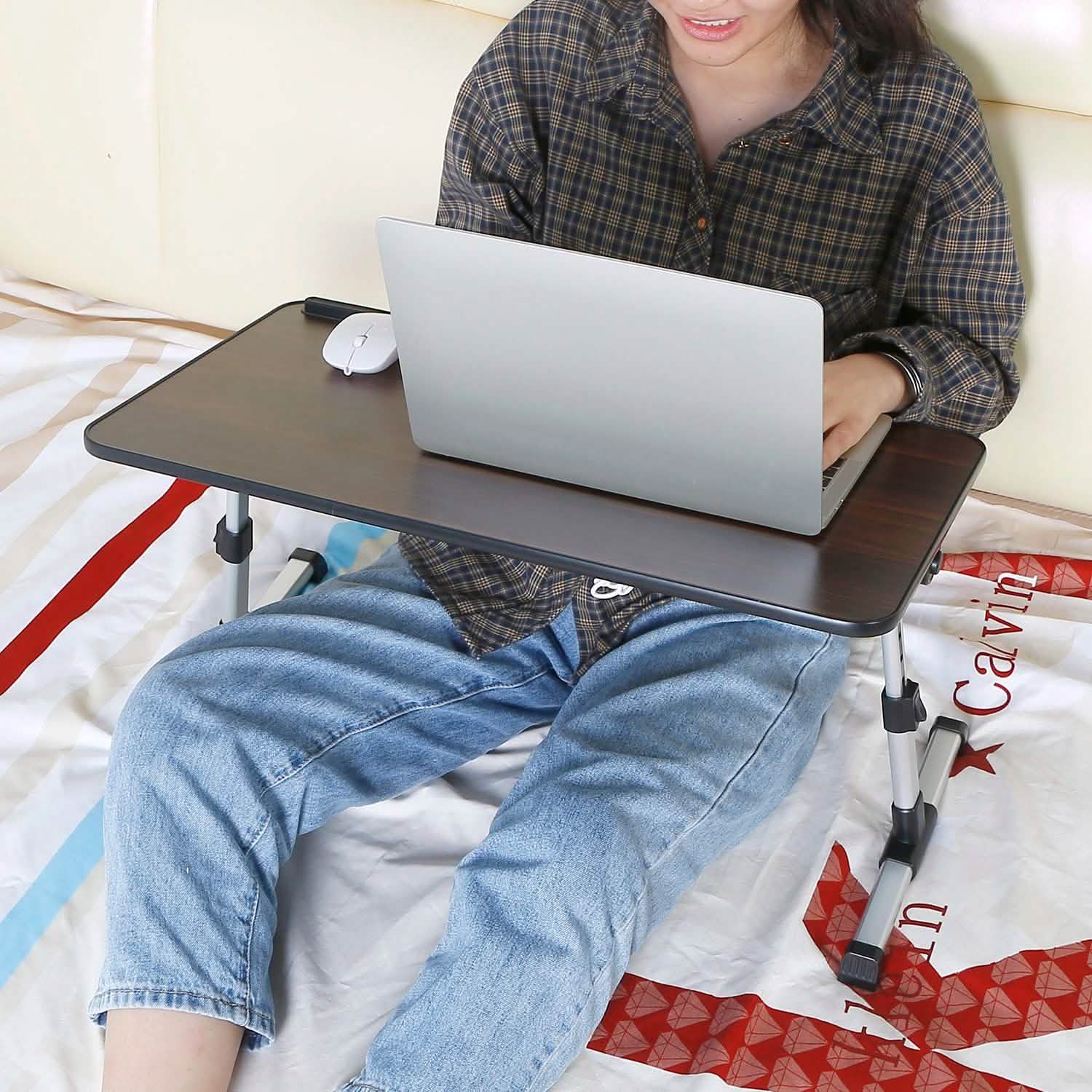 Foldable Laptop Stand Desk Height Computer Accessories - Tophatter Daily Deals