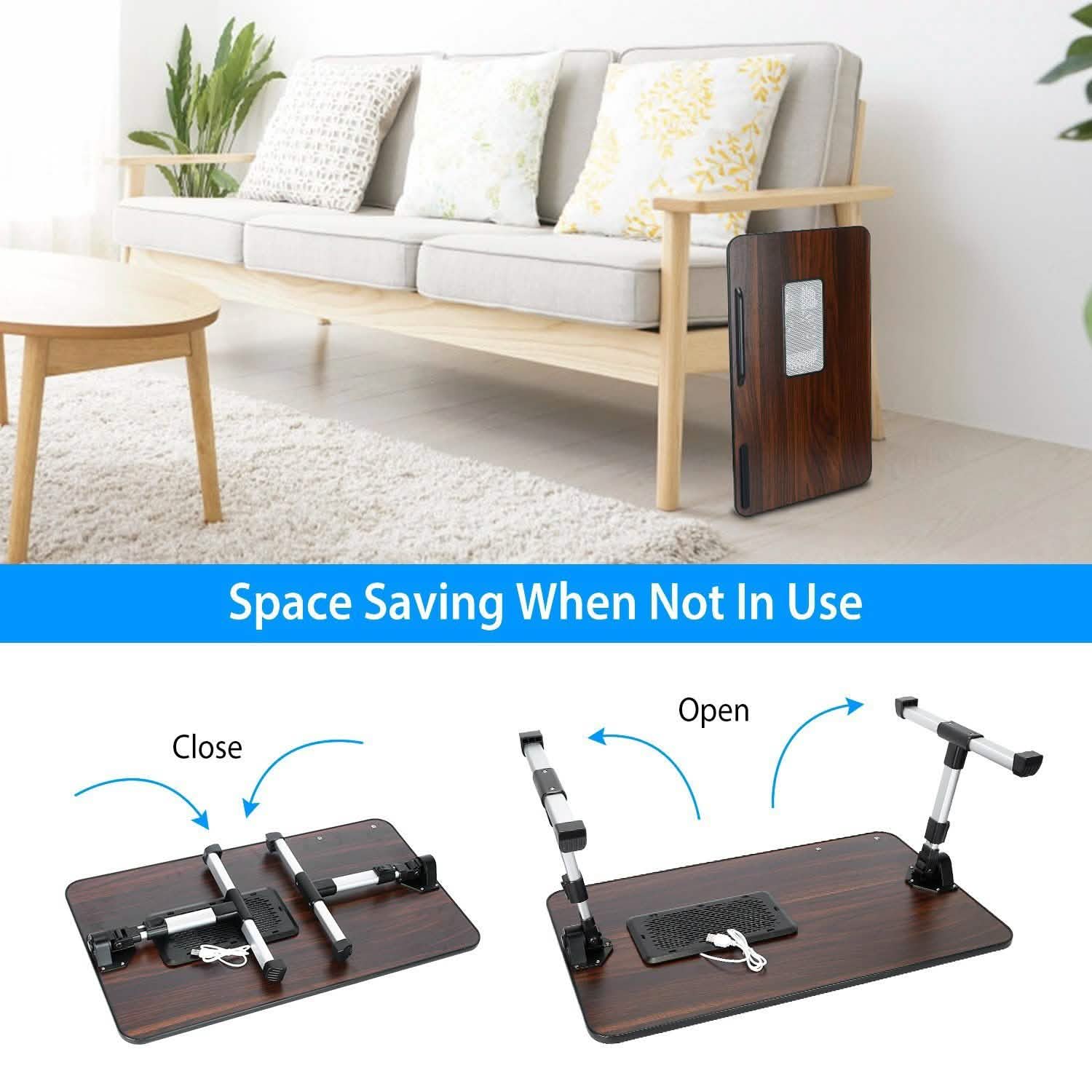 Foldable Laptop Stand Desk Height Computer Accessories - Tophatter Daily Deals