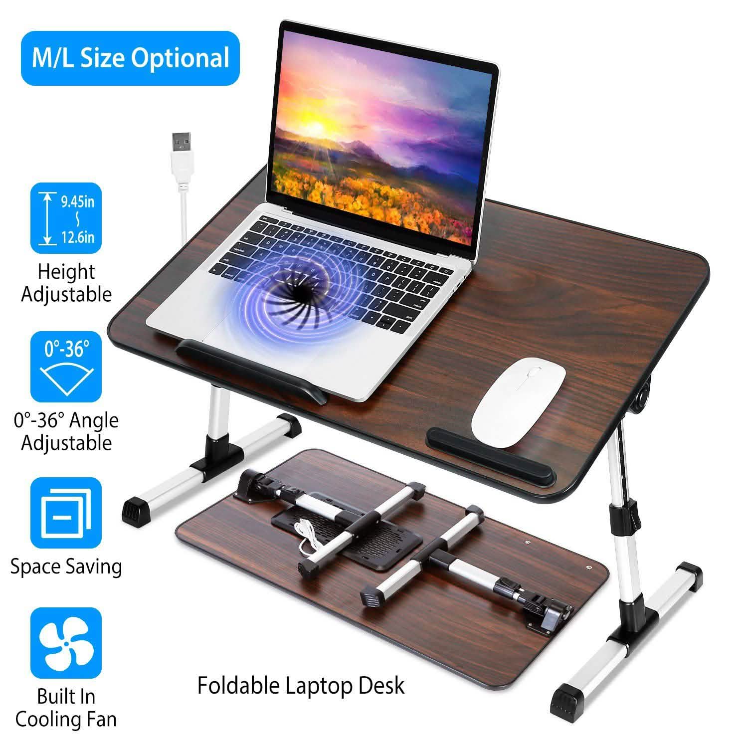 Foldable Laptop Stand Desk Height Computer Accessories - Tophatter Daily Deals