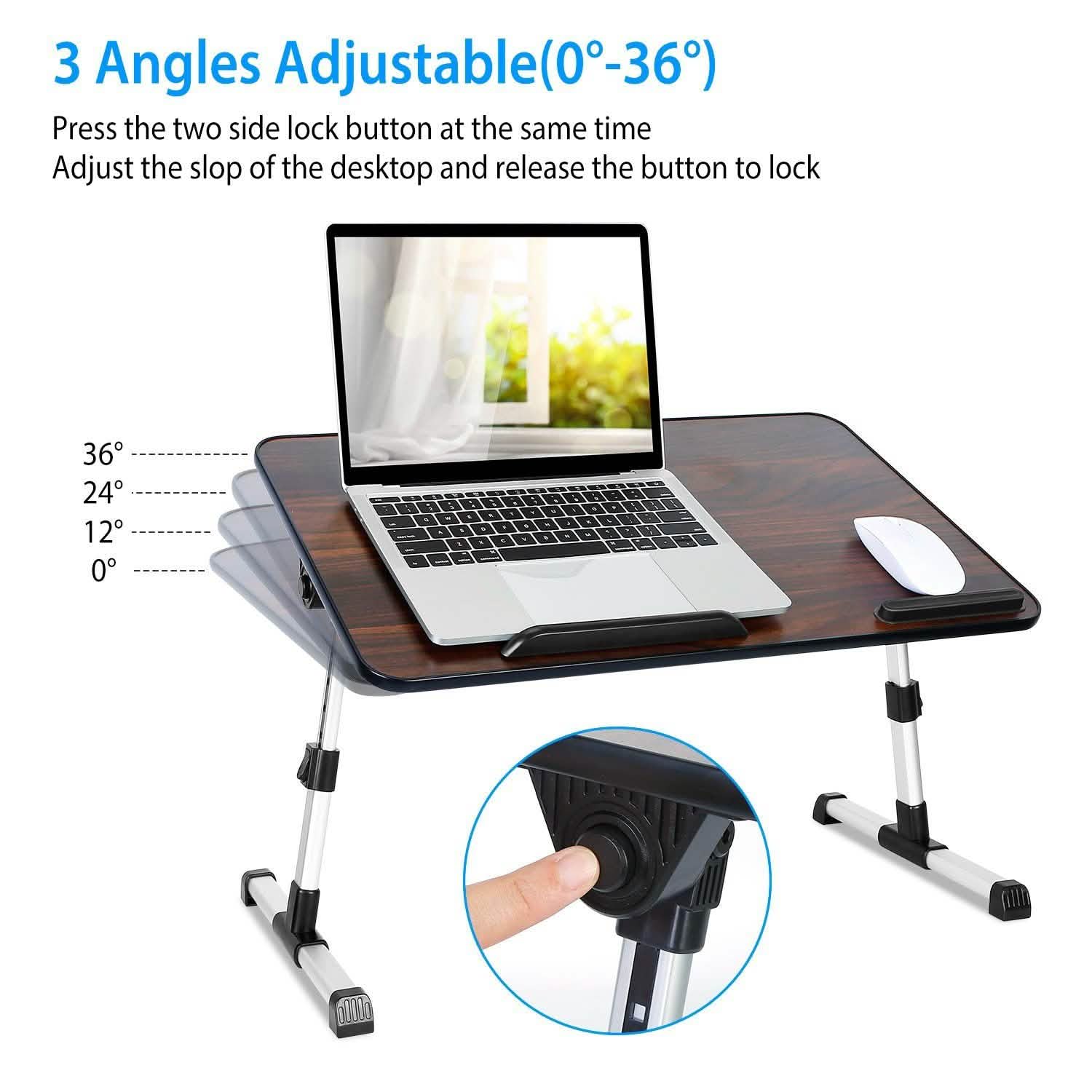 Foldable Laptop Stand Desk Height Computer Accessories - Tophatter Daily Deals