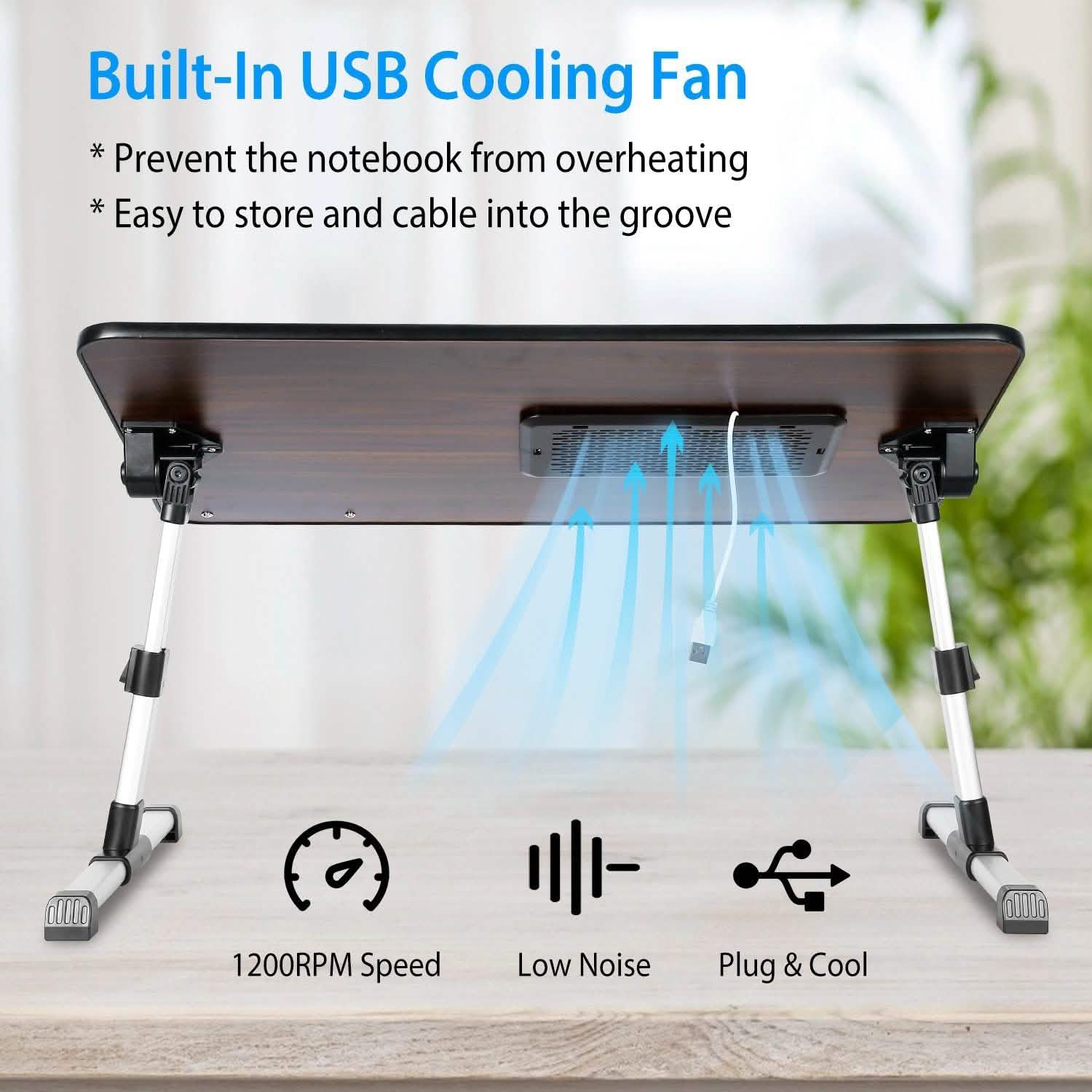 Foldable Laptop Stand Desk Height Computer Accessories - Tophatter Daily Deals