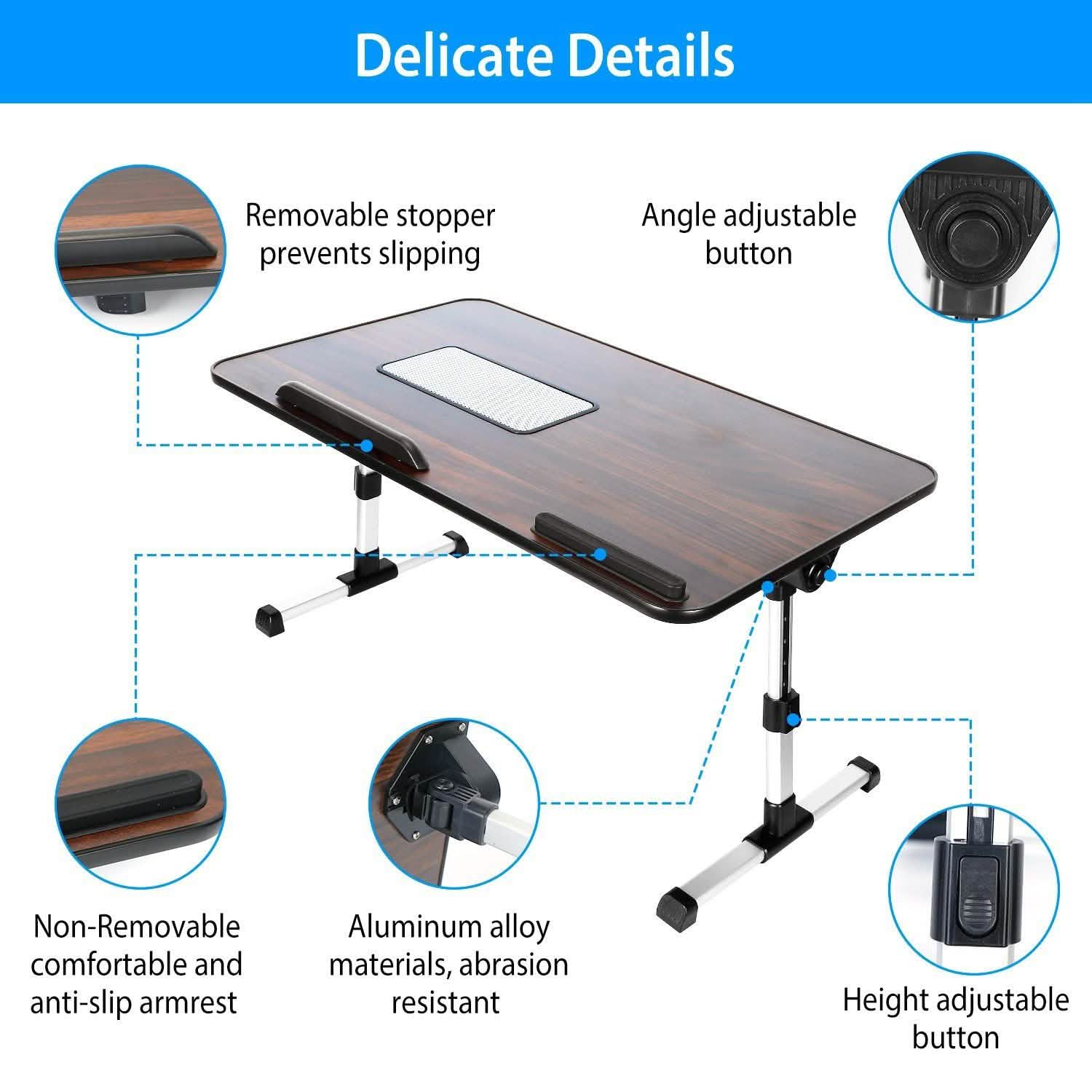 Foldable Laptop Stand Desk Height Computer Accessories - Tophatter Daily Deals