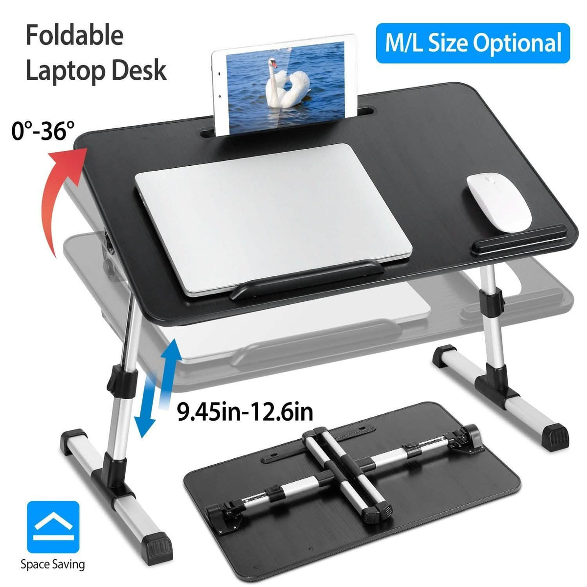 Foldable Laptop Stand Height Angle Computer Accessories - Tophatter Daily Deals