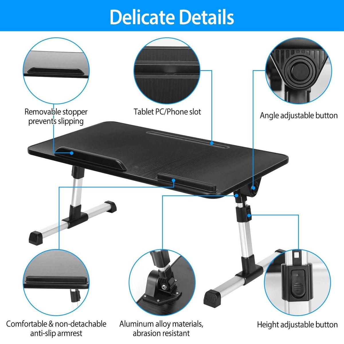 Foldable Laptop Stand Height Angle Computer Accessories - Tophatter Daily Deals