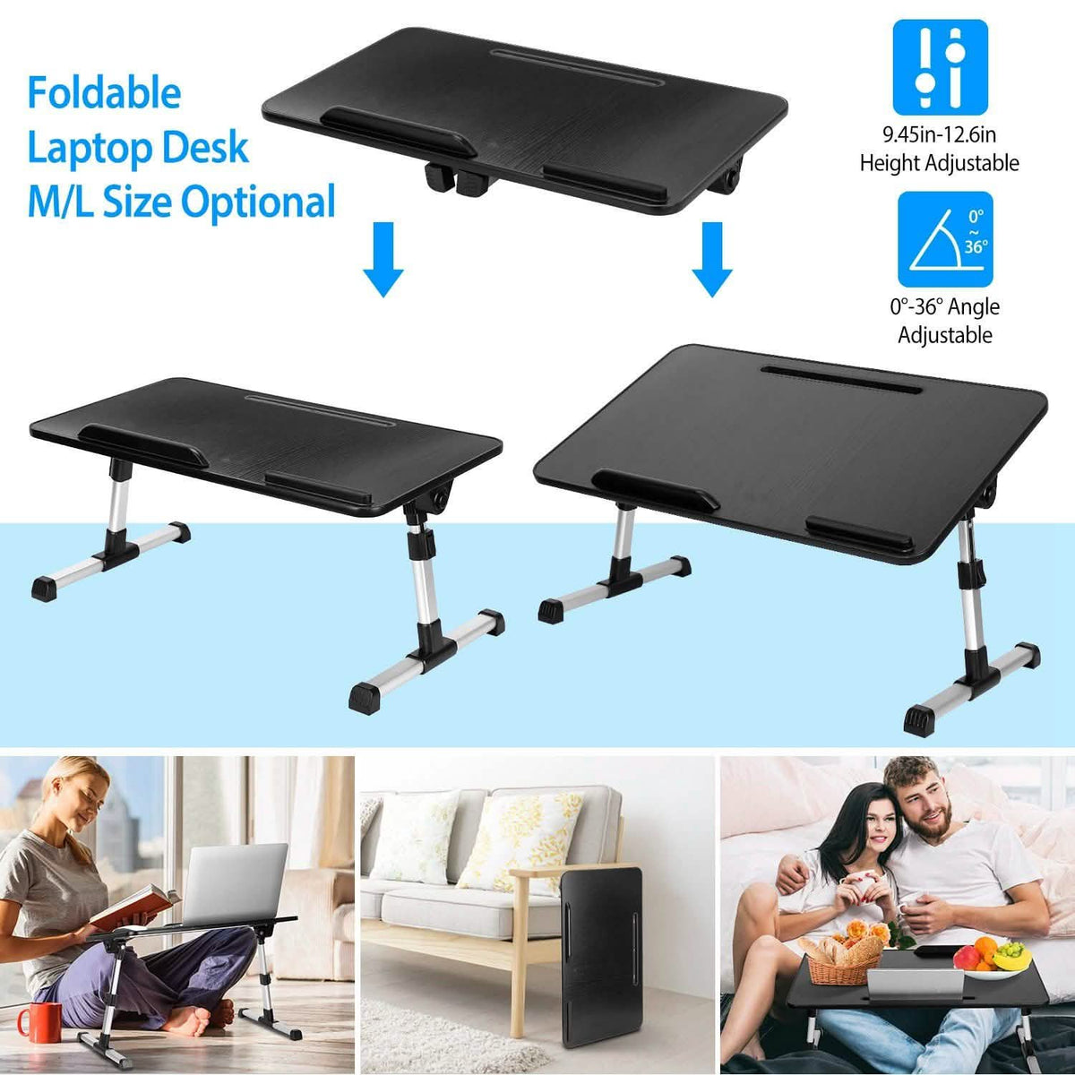 Foldable Laptop Stand Height Angle Computer Accessories - Tophatter Daily Deals