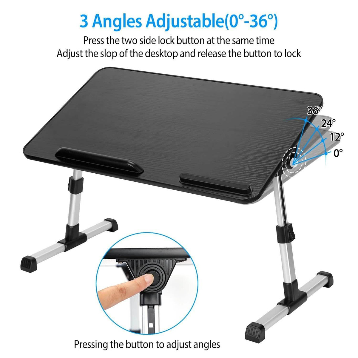 Foldable Laptop Stand with Adjustable Height Angle Computer Accessories - Tophatter Daily Deals