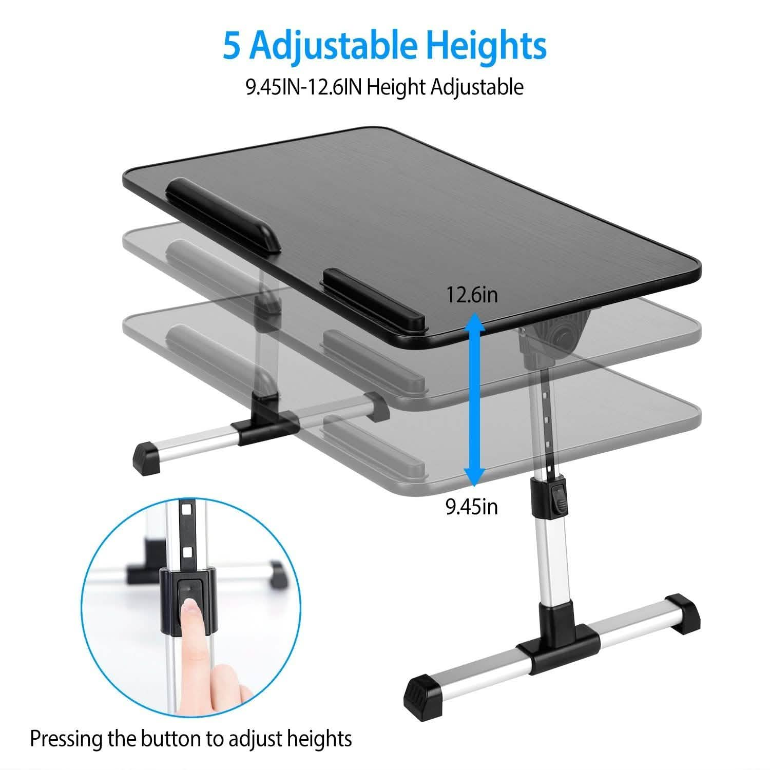 Foldable Laptop Stand with Adjustable Height Angle Computer Accessories - Tophatter Daily Deals