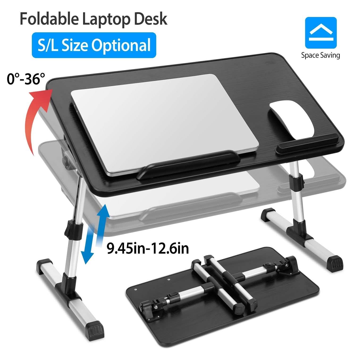 Foldable Laptop Stand with Adjustable Height Angle Computer Accessories - Tophatter Daily Deals