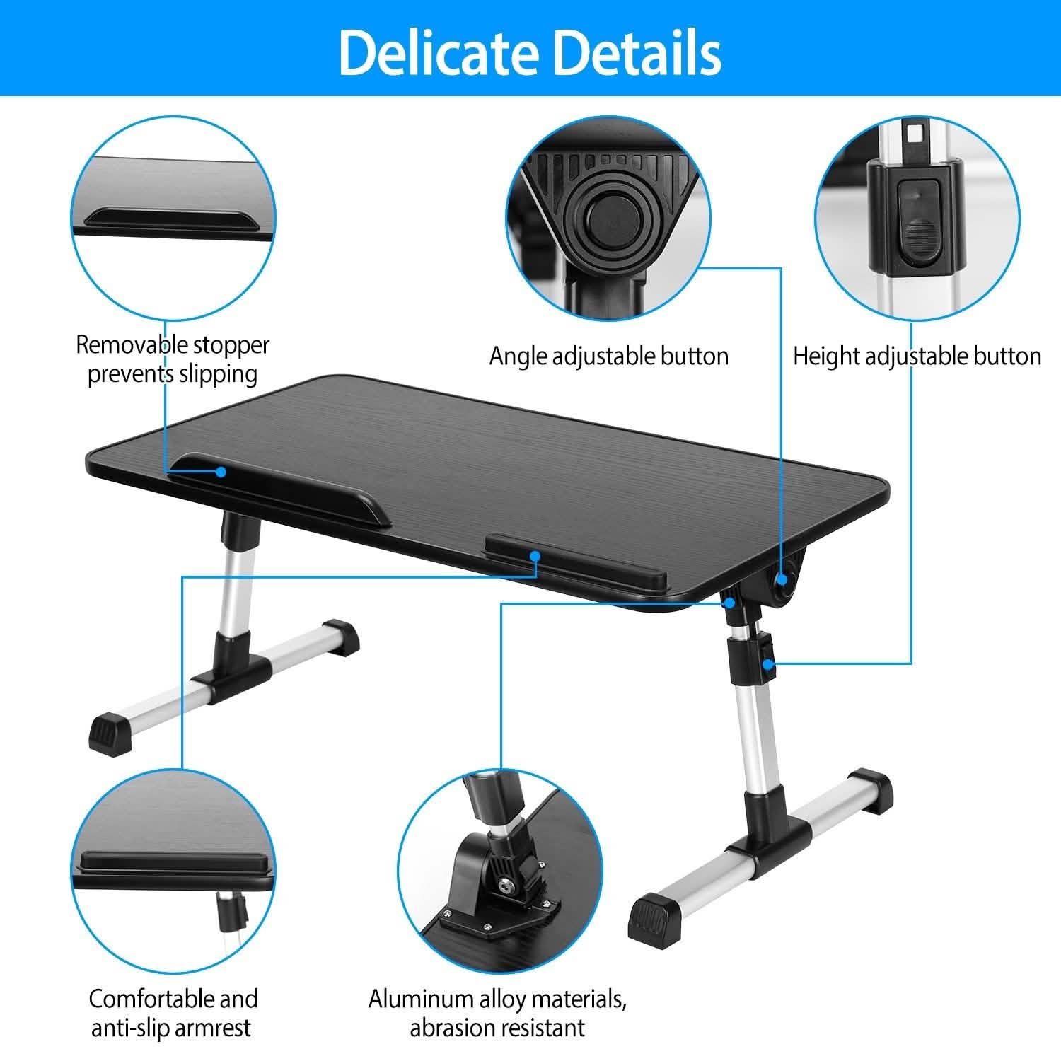 Foldable Laptop Stand with Adjustable Height Angle Computer Accessories - Tophatter Daily Deals