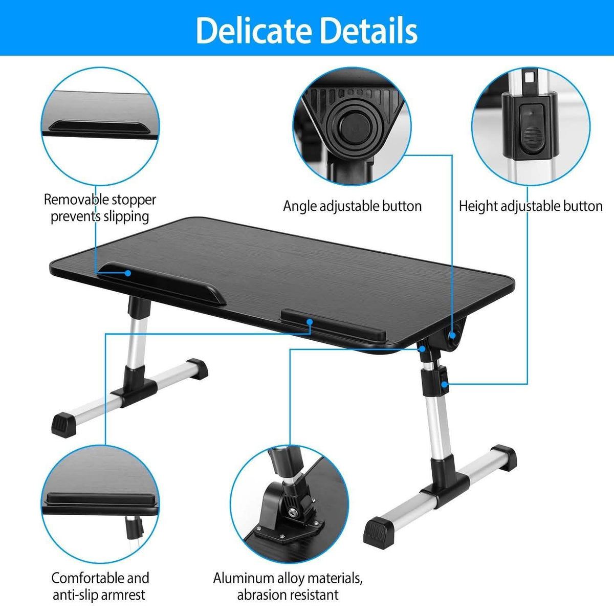Foldable Laptop Stand with Adjustable Height Angle Computer Accessories - Tophatter Daily Deals
