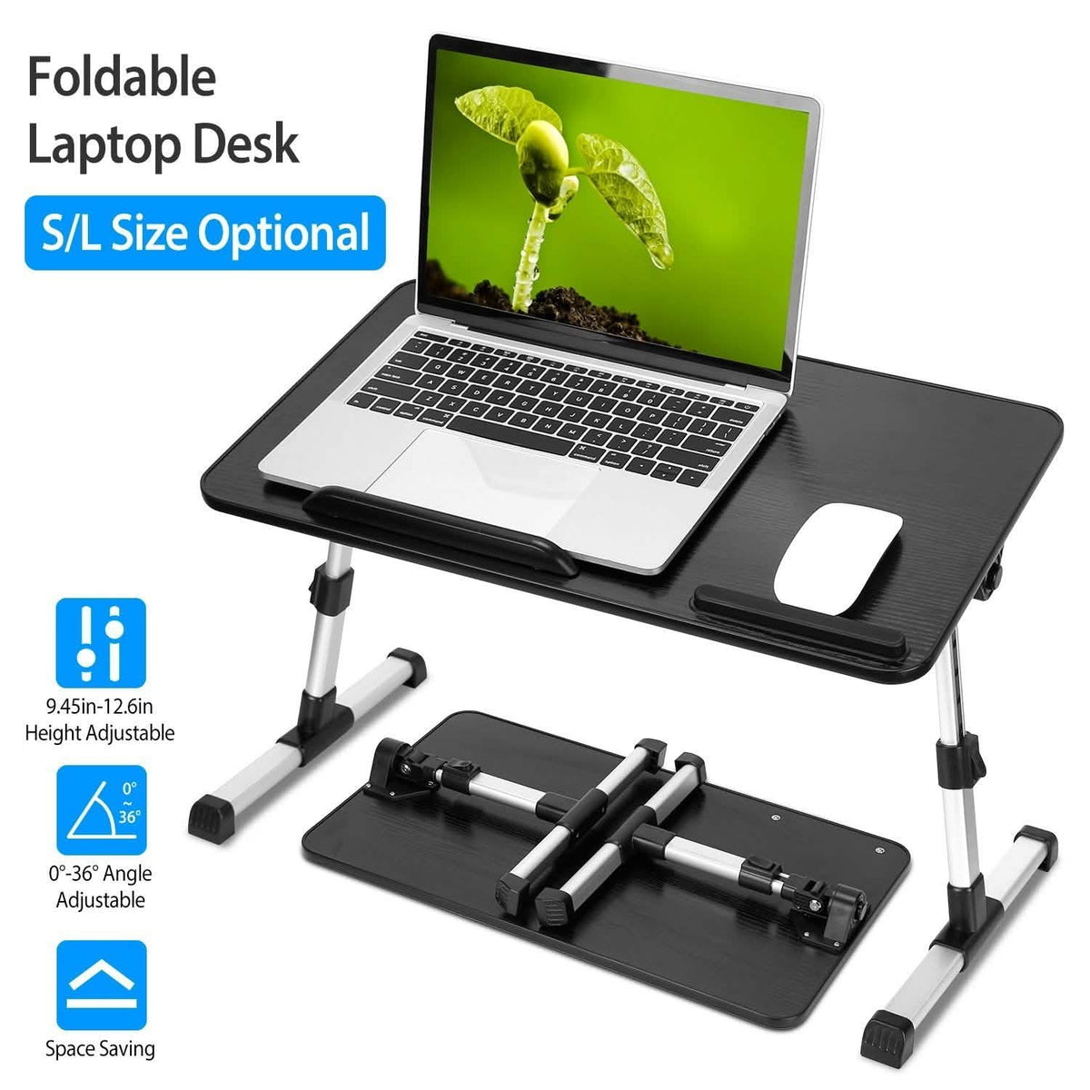 Foldable Laptop Stand with Adjustable Height Angle Computer Accessories - Tophatter Daily Deals