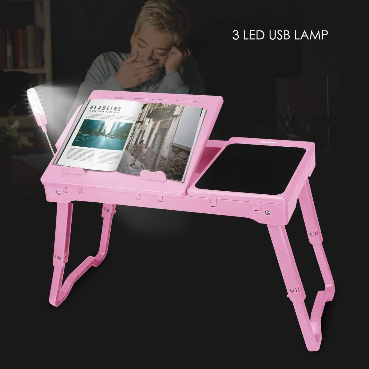 Foldable Laptop Table Bed Notebook Desk Computer Accessories - Tophatter Daily Deals