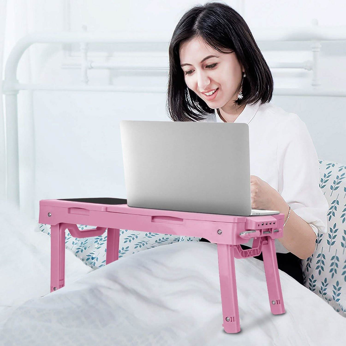 Foldable Laptop Table Bed Notebook Desk Computer Accessories - Tophatter Daily Deals
