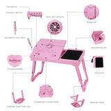 Foldable Laptop Table Bed Notebook Desk Computer Accessories - Tophatter Daily Deals