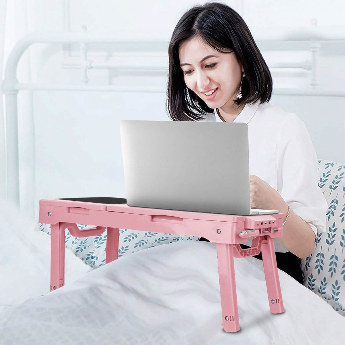 Foldable Laptop Table Bed Notebook Desk Computer Accessories - Tophatter Daily Deals