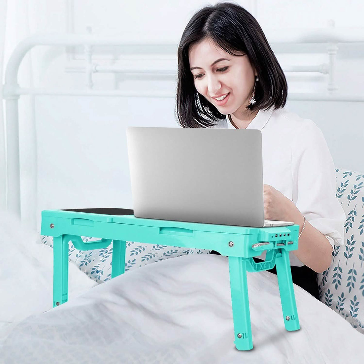 Foldable Laptop Table Bed Notebook Desk Computer Accessories - Tophatter Daily Deals