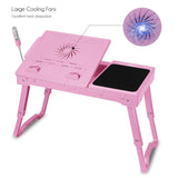 Foldable Laptop Table Bed Notebook Desk Computer Accessories - Tophatter Daily Deals