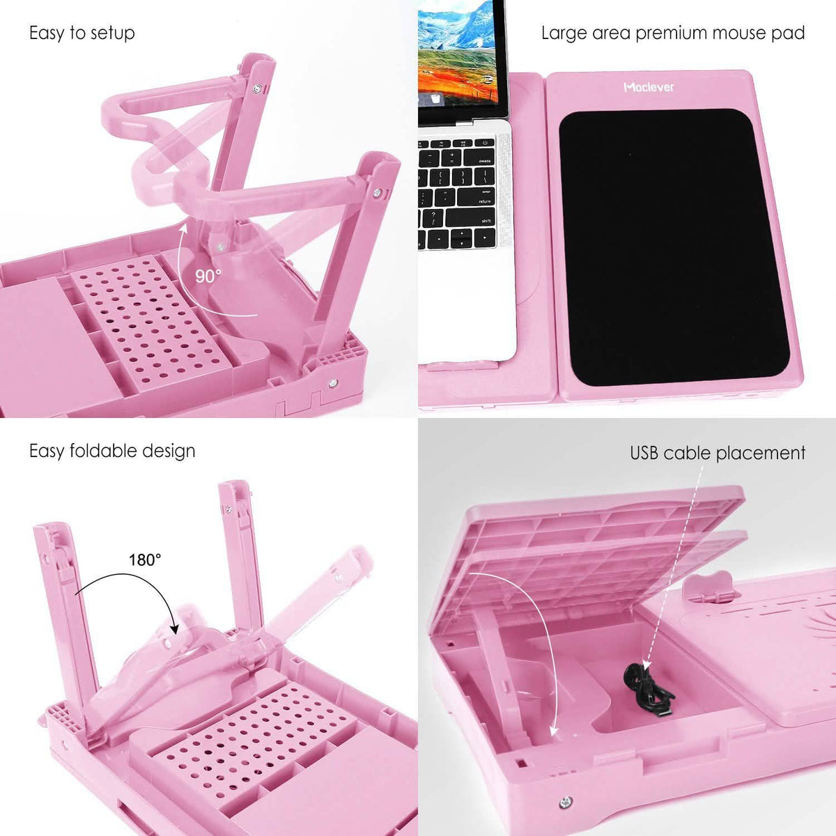 Foldable Laptop Table Bed Notebook Desk Computer Accessories - Tophatter Daily Deals