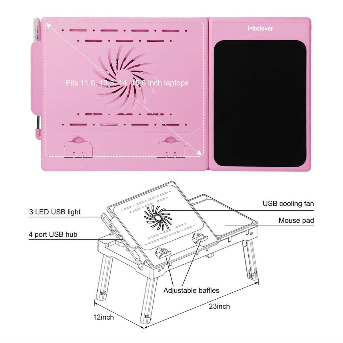 Foldable Laptop Table Bed Notebook Desk Computer Accessories - Tophatter Daily Deals