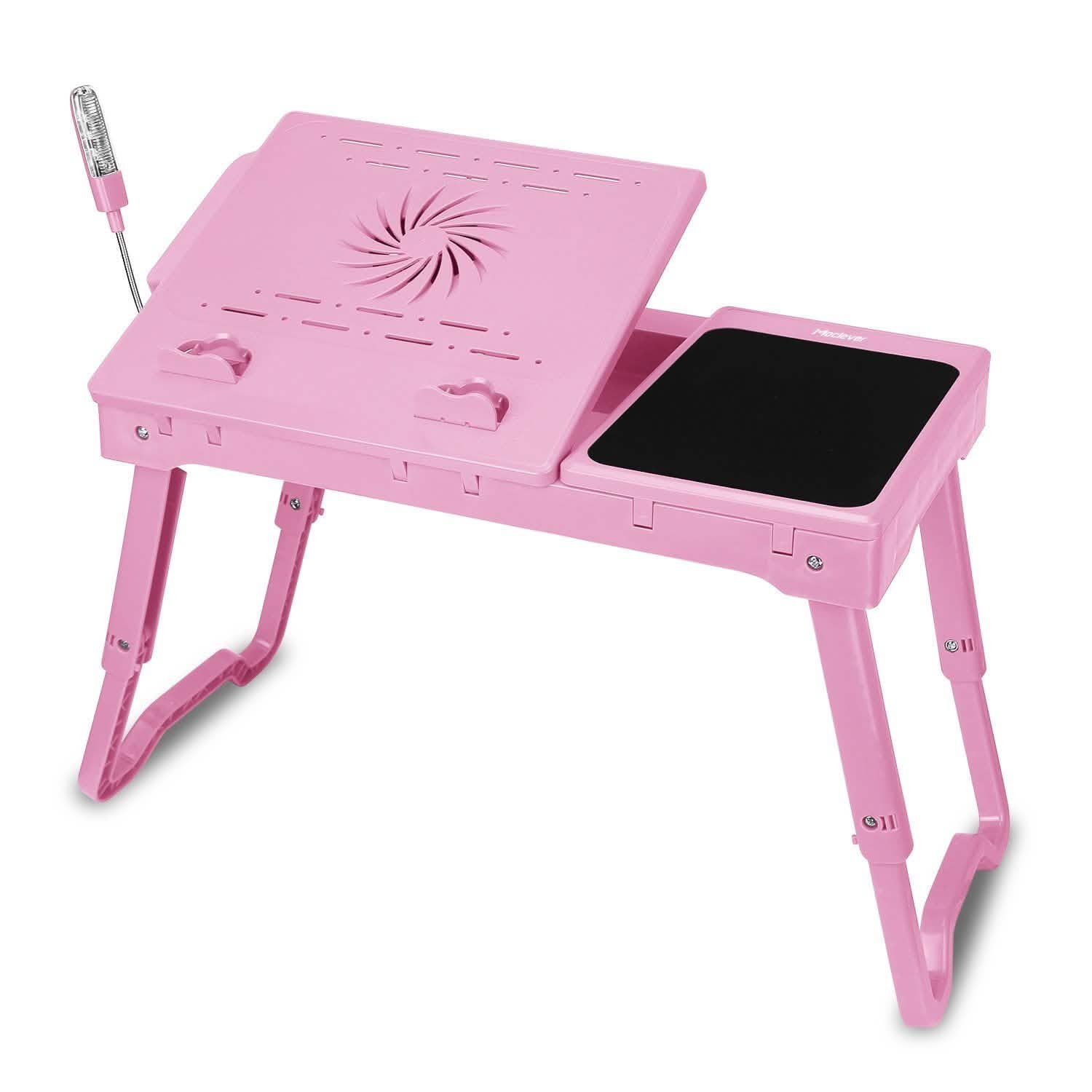Foldable Laptop Table Bed Notebook Desk Pink Computer Accessories - Tophatter Daily Deals