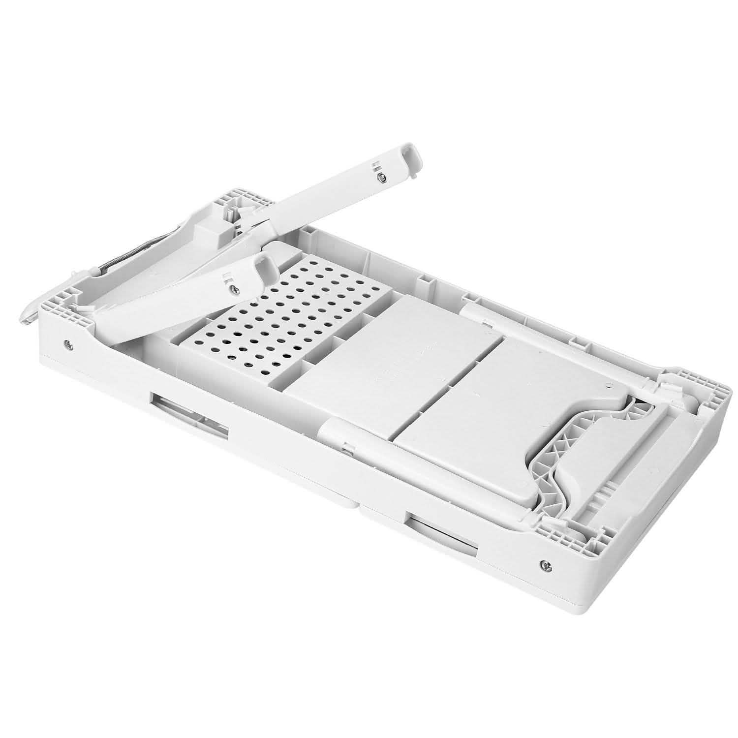 Foldable Laptop Table Bed Notebook Desk with Cooling Fan Mouse Board Computer Accessories - Tophatter Daily Deals