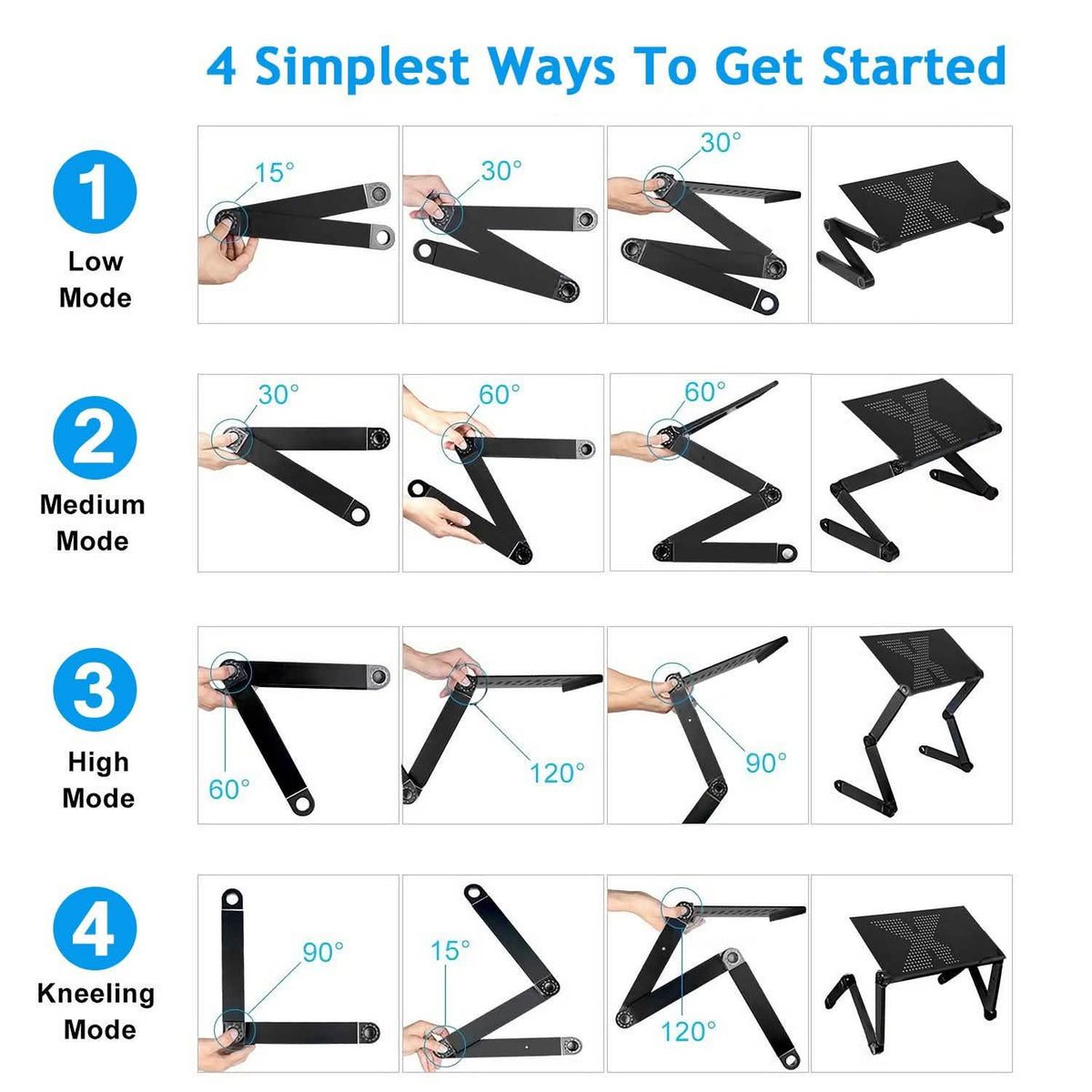 Foldable Laptop Table Bed Notebook Desk with Mouse Board Computer Accessories - Tophatter Daily Deals