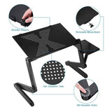 Foldable Laptop Table Bed Notebook Desk with Mouse Board Computer Accessories - Tophatter Daily Deals