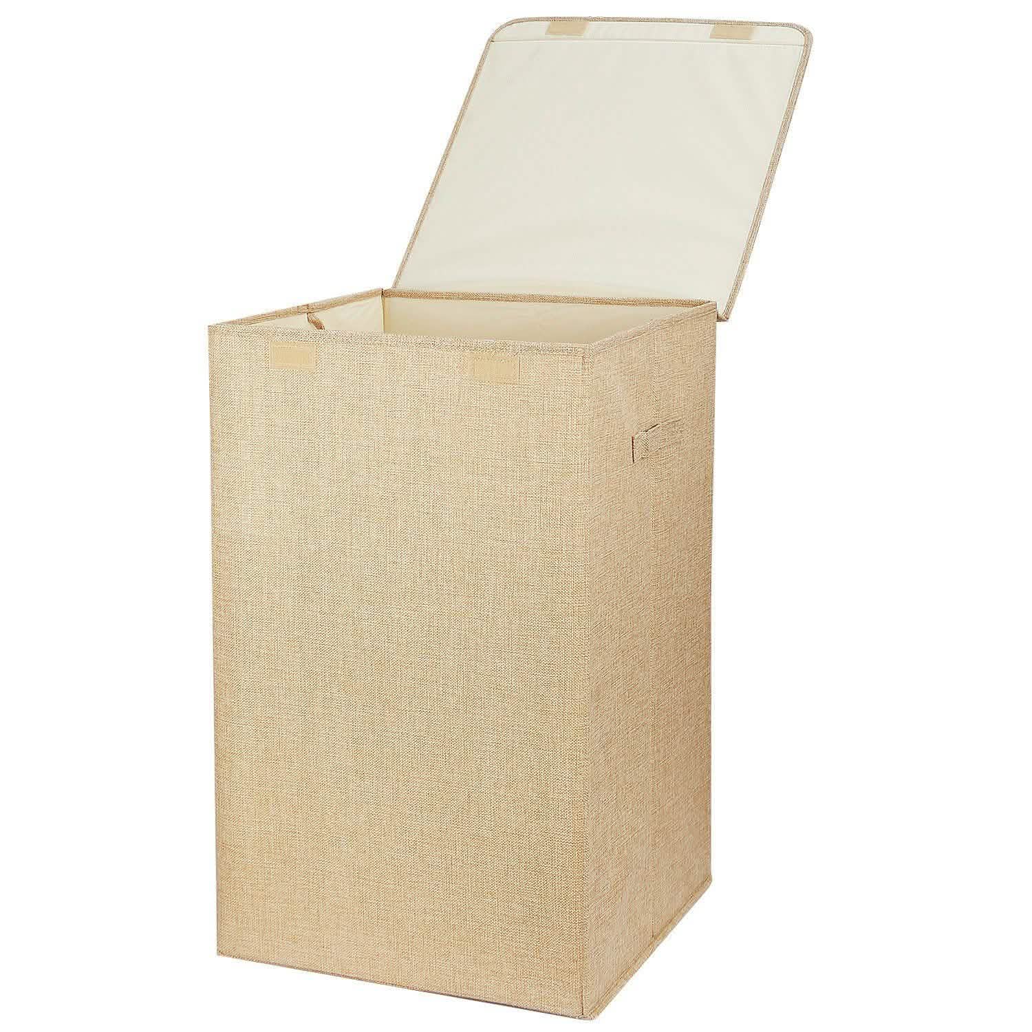 Foldable Laundry Hampers with Lid Brown Storage & Organization - Tophatter Daily Deals
